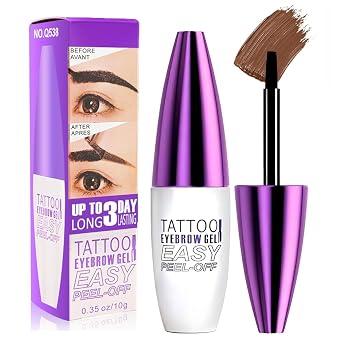 Easy Peel Off Eyebrow Tint Gel, Tattoo Eyebrow Gel Easy Peel Off, Waterproof, Transfer-proof Eyebrow Tinting Kit Suitable For All Skin Types 1pcs Grey Brown