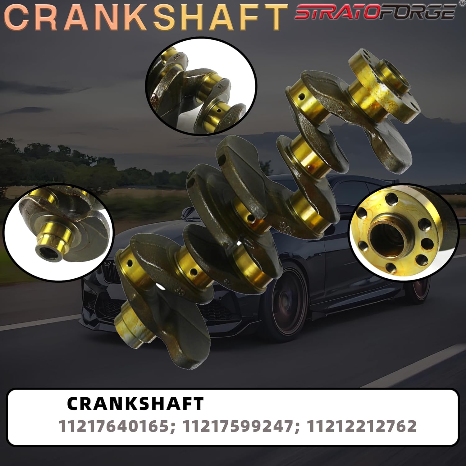 N20 N26 2.0T Rebuild Overhaul Kit with Crankshaft & Timing Chain Kit Piston(10:1) & Con-Rods & Bearing Set Fit For BMW 328i 428i 528i X3 28i/28ix X5 28ix 2.0T High Output 2009-2018