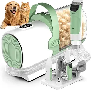 Dog Grooming Vacuum Kit, 7-in-1 Pet Hair Vacuum for Shedding