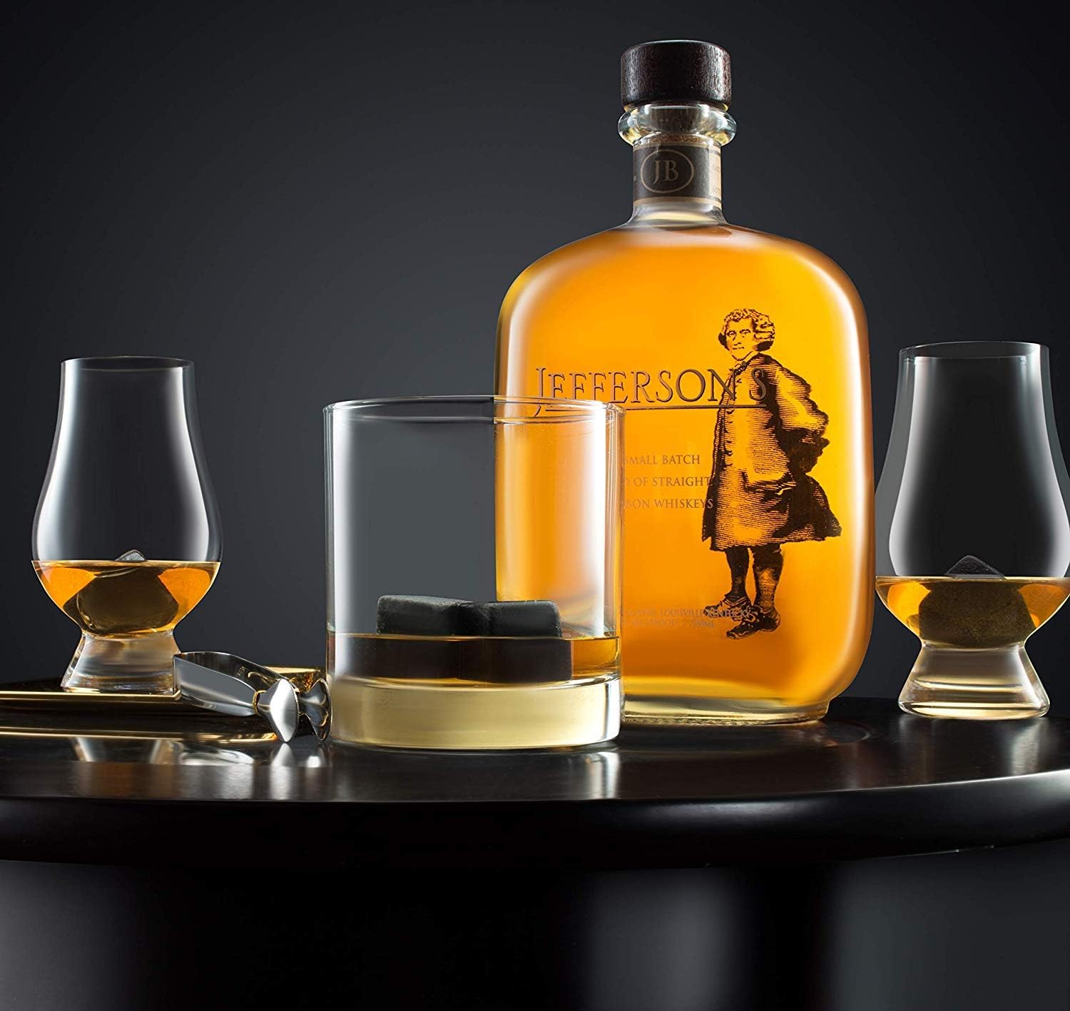 🔥 Gift Set of 8 Whiskey Chilling Stones [Chill Rocks] - in Premium Wooden Gift Box with Stainless Steel Tongs and Velvet Carrying Pouch - Made of 100% Pure Soapstone - by Quiseen