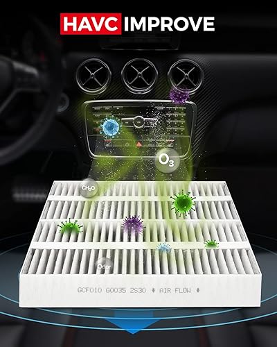 Miniatura 7 de KAX Filtro de aire de cabina, GCF010(CF10388) Reemplazo para Armada(2005-2015), Titan (2004-2015), NV2500(2012-2014), NV3500(2012-2014),