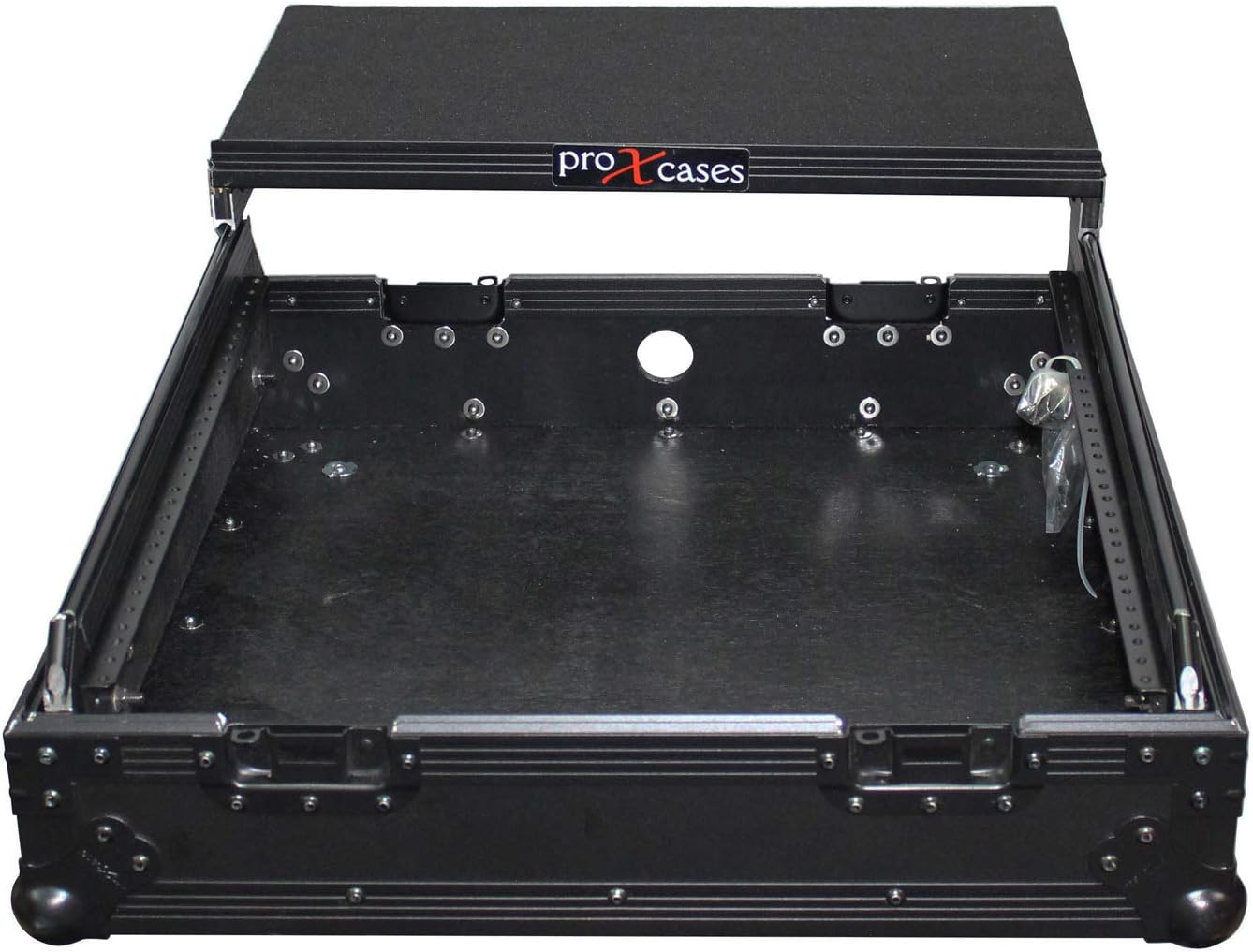 ProX 10U Top Mount 19" Slanted Black on Black Mixer Case - XS-19MIXLTBL