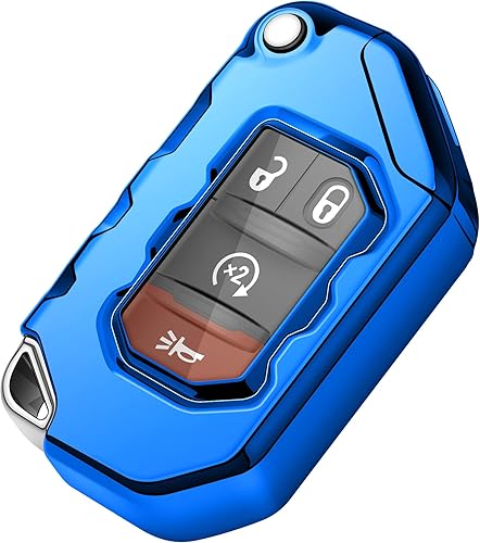 Tukellen Funda para llavero Jeep de alta calidad, suave, de protección completa, compatible con Jeep 2020 2021 Gladiator JT Sahara JLU 2018-2021
