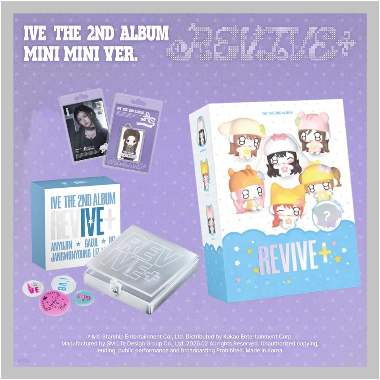 (3 Version Set : MD+PETIT-IVE+1MINI MINI) IVE REVIVE+ 2nd Album Limited Edition with Tracking