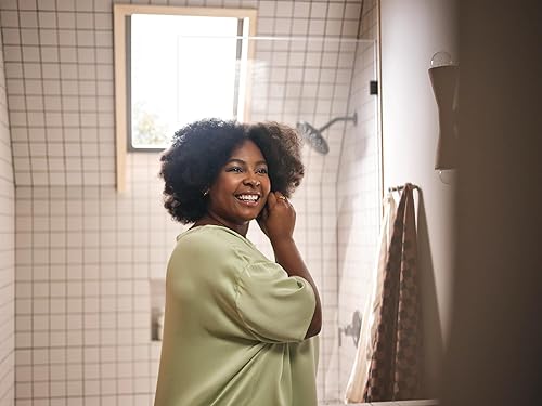 Miniatura 8 de Moen Gibson T3003EPBL T3003EPBL - Kit moderno de molduras para bañera y ducha de equilibrio de presión, color negro mate con cabezal de ducha ancho,