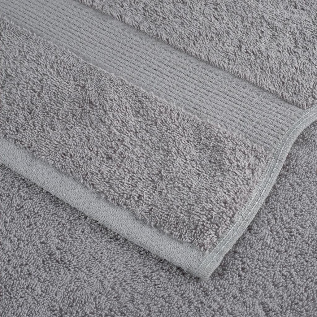 Toallas premium SOLUND 4 piezas gris 50 x 100 cm 600 g/m² toallas juego de toallas de baño familiar, accesorios de baño altamente absorbentes de agua