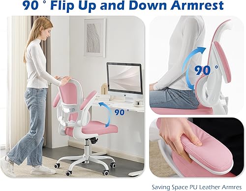 Miniatura 6 de TRALT Ergonomic Office Chair - Desk Chair with Adjustable Lumbar Support Computer Chair - Mesh Comfy Chair with Flip-up Armrests - Gaming Chairs for