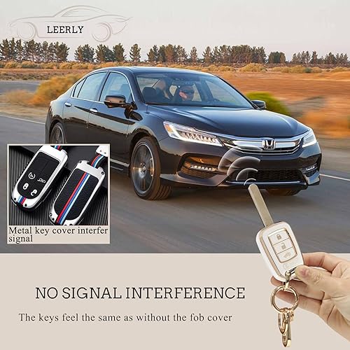 Miniatura 8 de LEERLY Funda de llavero para accesorios Honda, Negro -