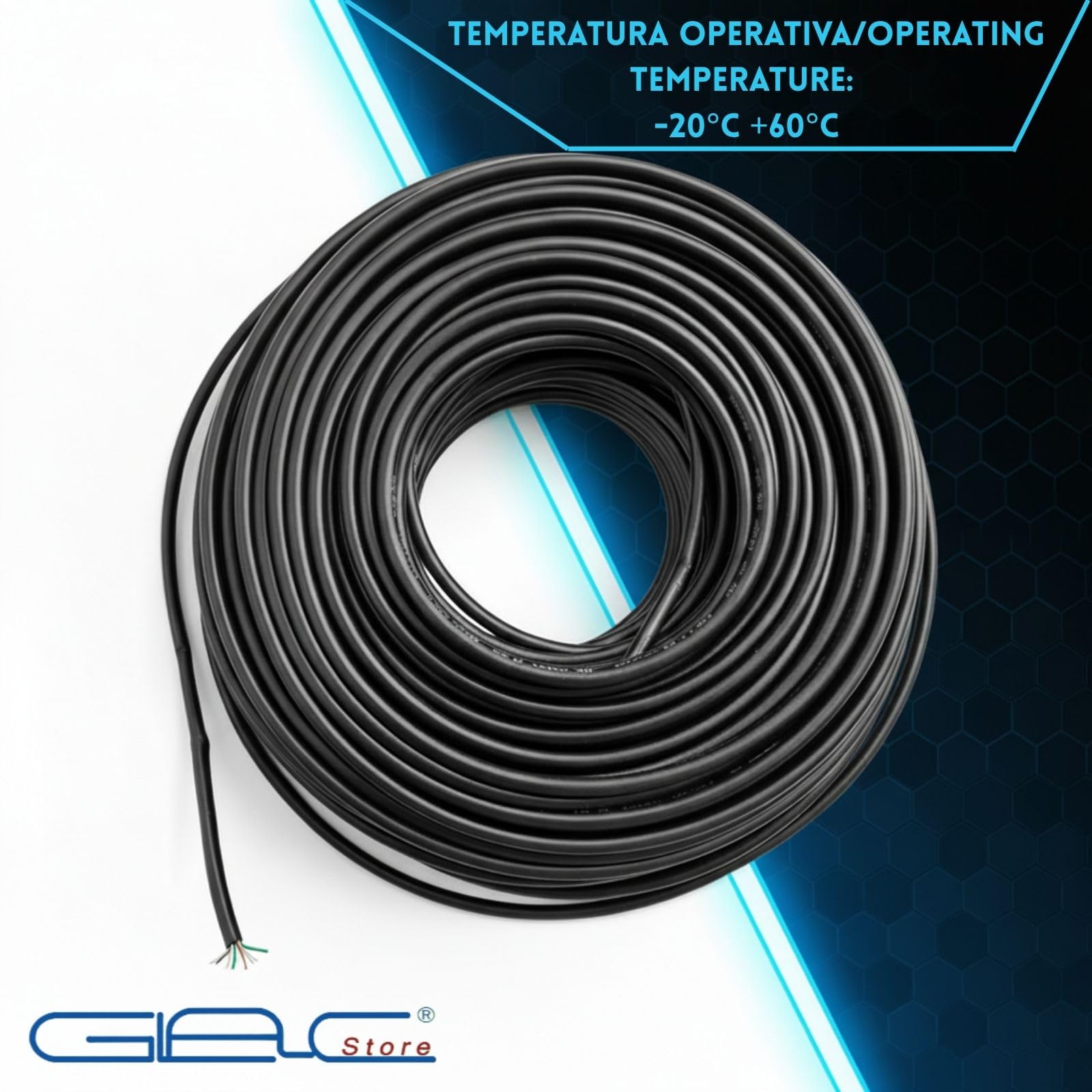 Cable LAN UTP Cat 5e de exterior, 8 conductores 24AWG, 1000 Mbps, 4 pares cableados, doble aislamiento PE/LSZH, negro, 100 m o 305 m (305 m)