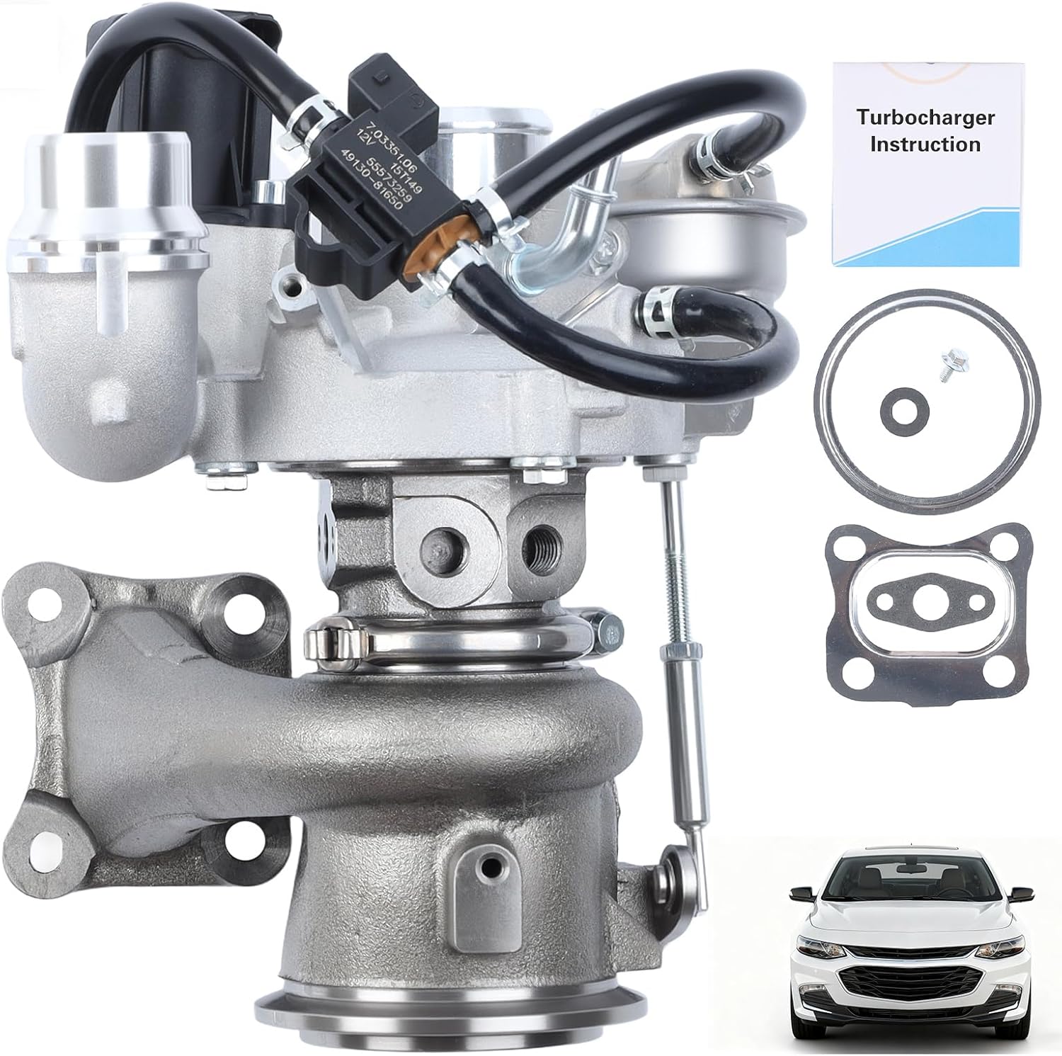Turbo Turbocharger Assembly Fit for 2016-2023 Chevy Malibu L LT LS 1.5L EcoTec Engine Replace 12687057 12669064