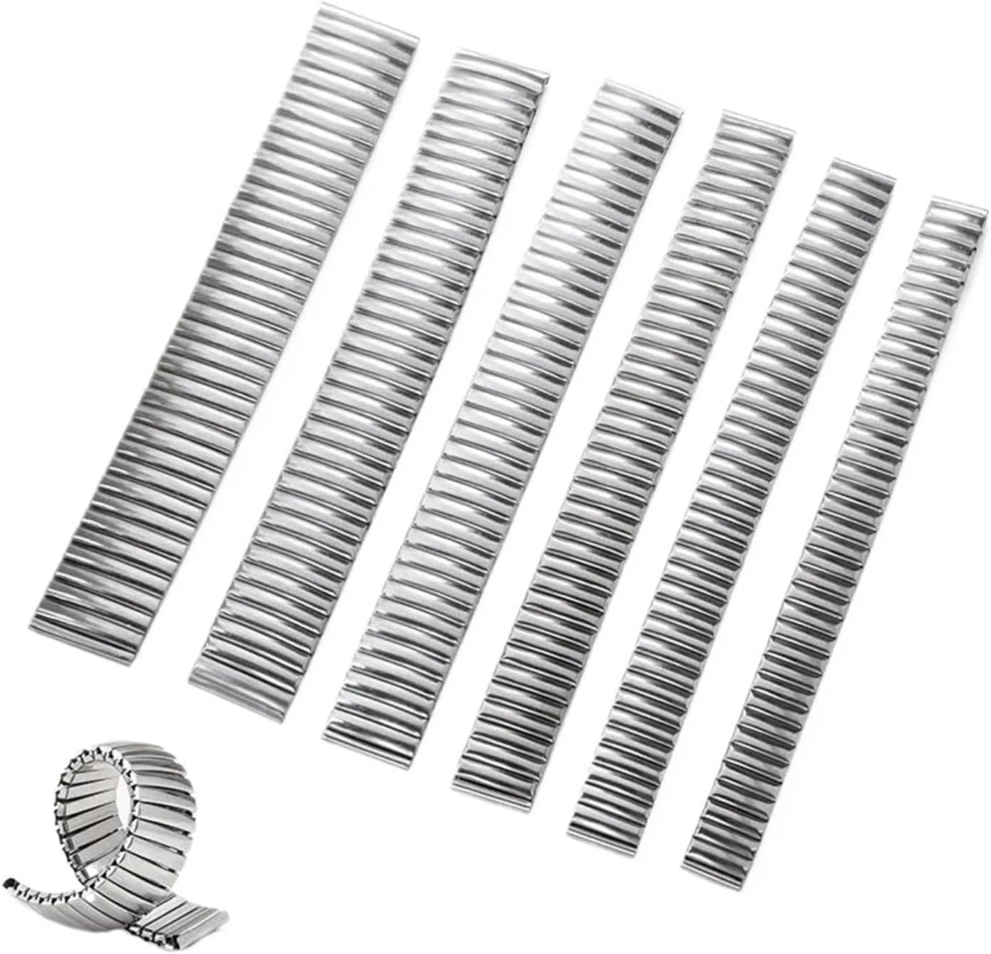 yingyingjia Elastic Watchband 12mm 14mm 16mm 18mm 20mm 22mm Stainless Steel Watch Strap Men Women Stretch Expansion Wristband Accessories