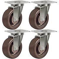 Vista 44 de 4 ruedas resistentes de 1.5 pulgadas, soporte de acero inoxidable para horno de alta temperatura, juego de 4 con capacidad de hasta 2800 libras