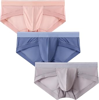 HOOFESAN Mens Briefs Underwear Silky Bikinis Thongs No Fly Pouch Moisture-Wicking Underpants for Men Multi pack