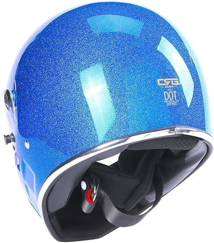 Vista 47 de Casco integral de CRG Sports, de fibra de vidrio, para motocicleta, motocross y scooter, con certificación DOT, ATV-1