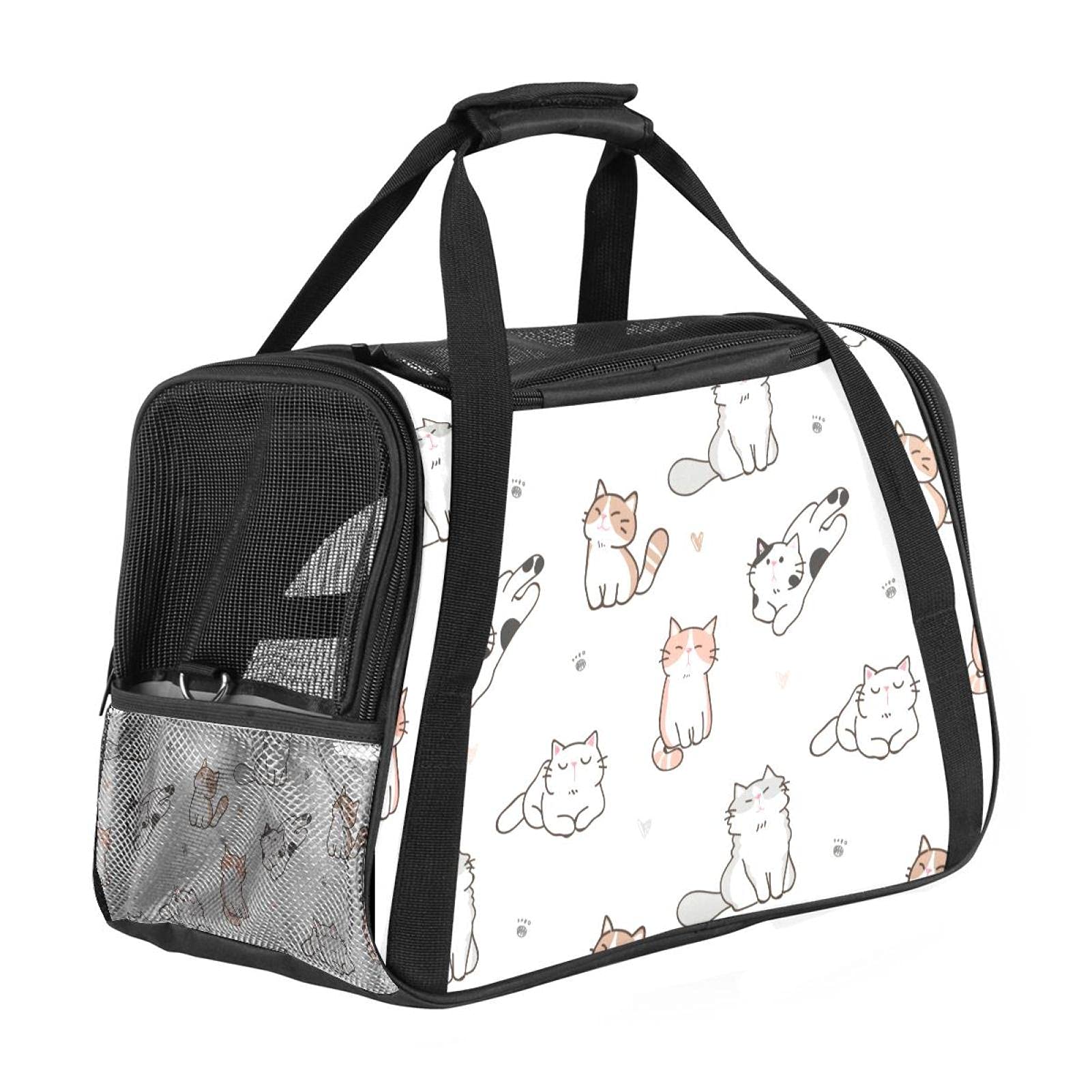 Sac de transport chat et chien portable homologué avion motif chat mignon