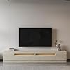 T008 Arya Illuminated TV Stand SET Travertine, Travertine
