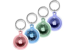 4 Pack AirTag Waterproof Holder: Protect Your Apple AirTag with Our Shockproof Case with Keychain