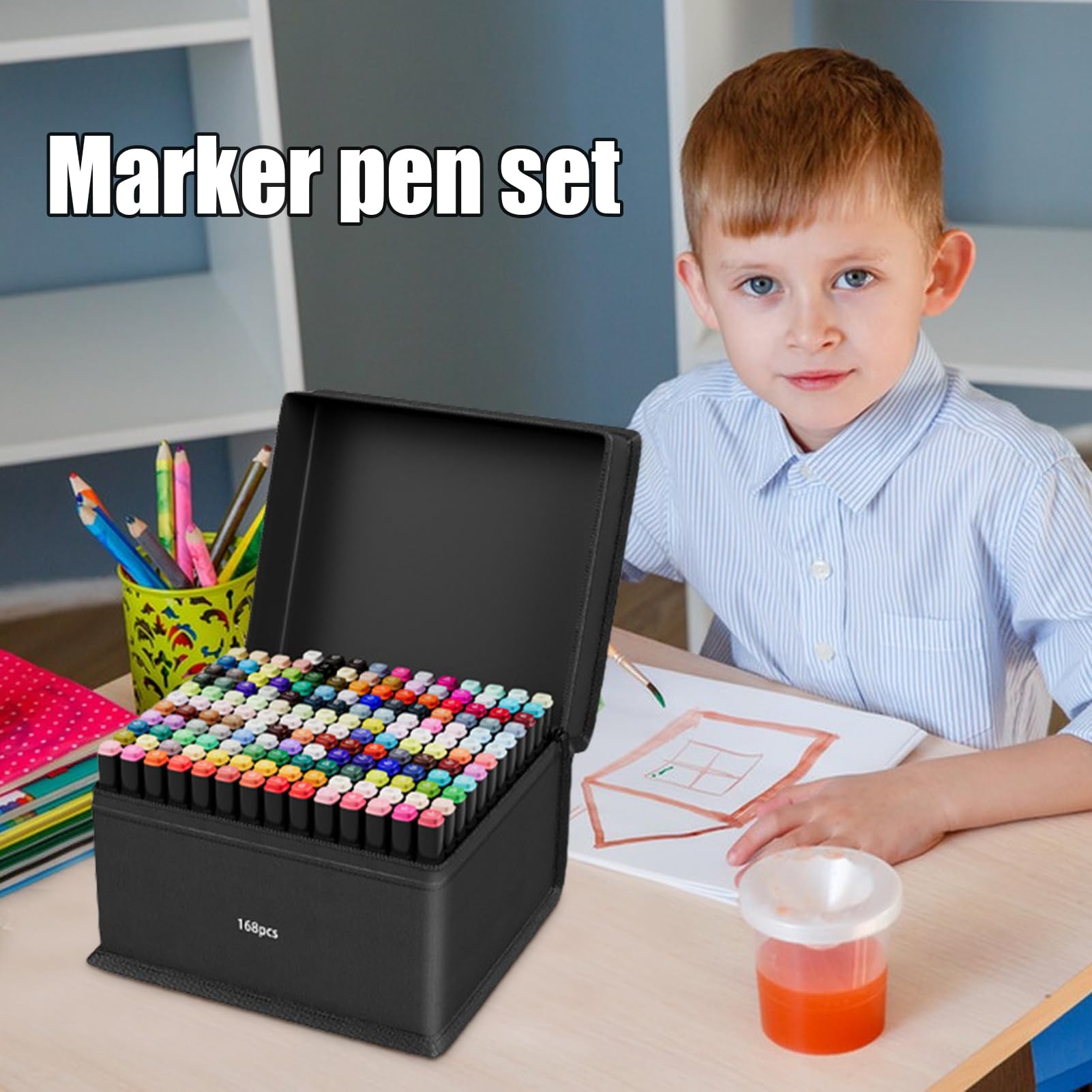 Pennarelli per Disegno Pennarelli da Colorazione a Doppia Punta | 168 Colori Materiali Artistici Scuola, Penne Creatività Ideali Per Doodle Schizzi Disegno Pittura Lettering