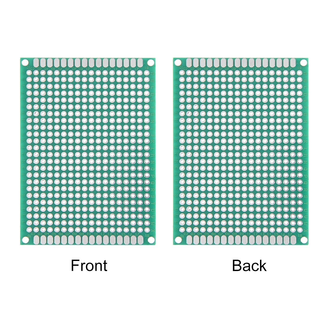 Uxcell 10-Pack Double-Sided PCB Board – 50x70mm FR-4 Glass Fiber Proto Board For DIY Soldering Projects