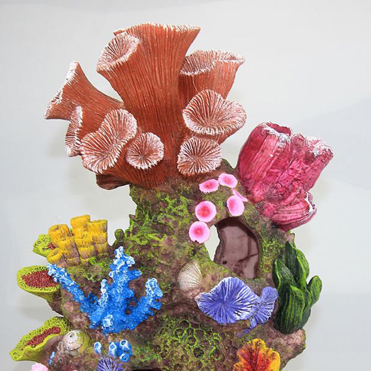 Lurrose Adorno de Imitación de Coral para Acuario en Resina, Paisaje de Arrecifes Elegante y Fácil de Limpiar, Decoración Adecuado para Peceras de Agua Dulce y Salada