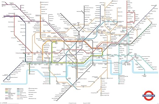 HUGE LAMINATED London Underground Tube Map Poster : Amazon.co.uk: Home ...