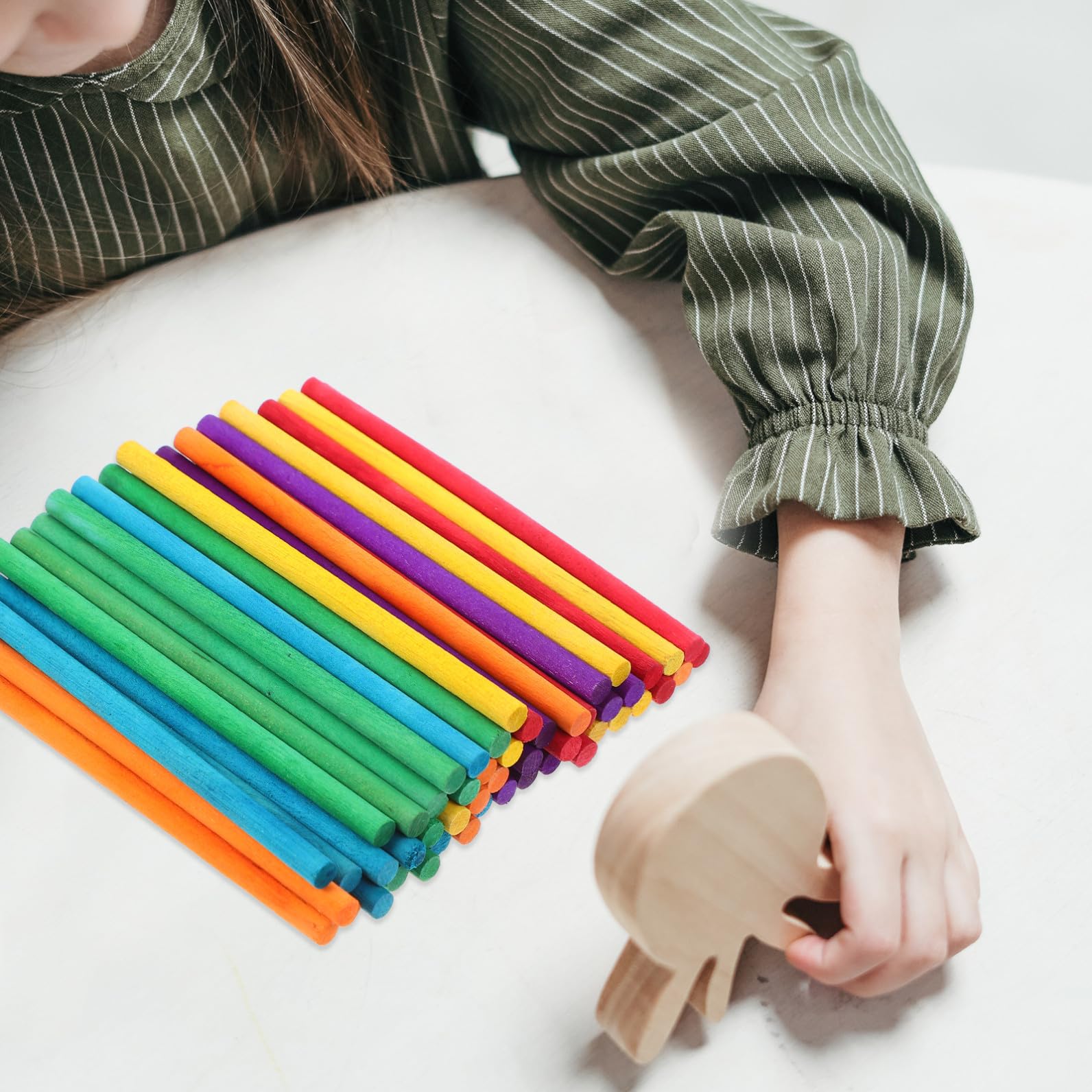 Alipis Palitos de Helado de Madera para Manualidades 500 Unidades Multicolor para Niños Creativos Uso Escolar y Bricolaje Artesanal
