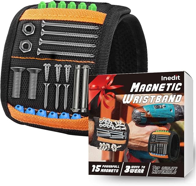 Magnetic Wristband  DIY Tools Belt With Powerful Magnets Screws Holder Hand Tool Gadgets For Men Gifts  Gift Idea For Christmas Secret Santa Valentines Fathers Day Birthday Presents
