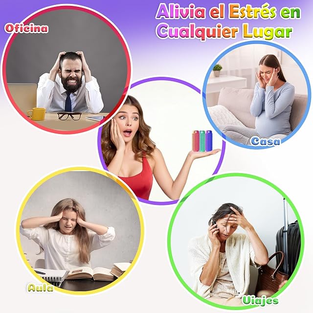 Foto 6 de 6 de Echehi Paquete de 3 Juguetes Sensoriales con Pinchos, Fidget Toys, Juguetes Autismo