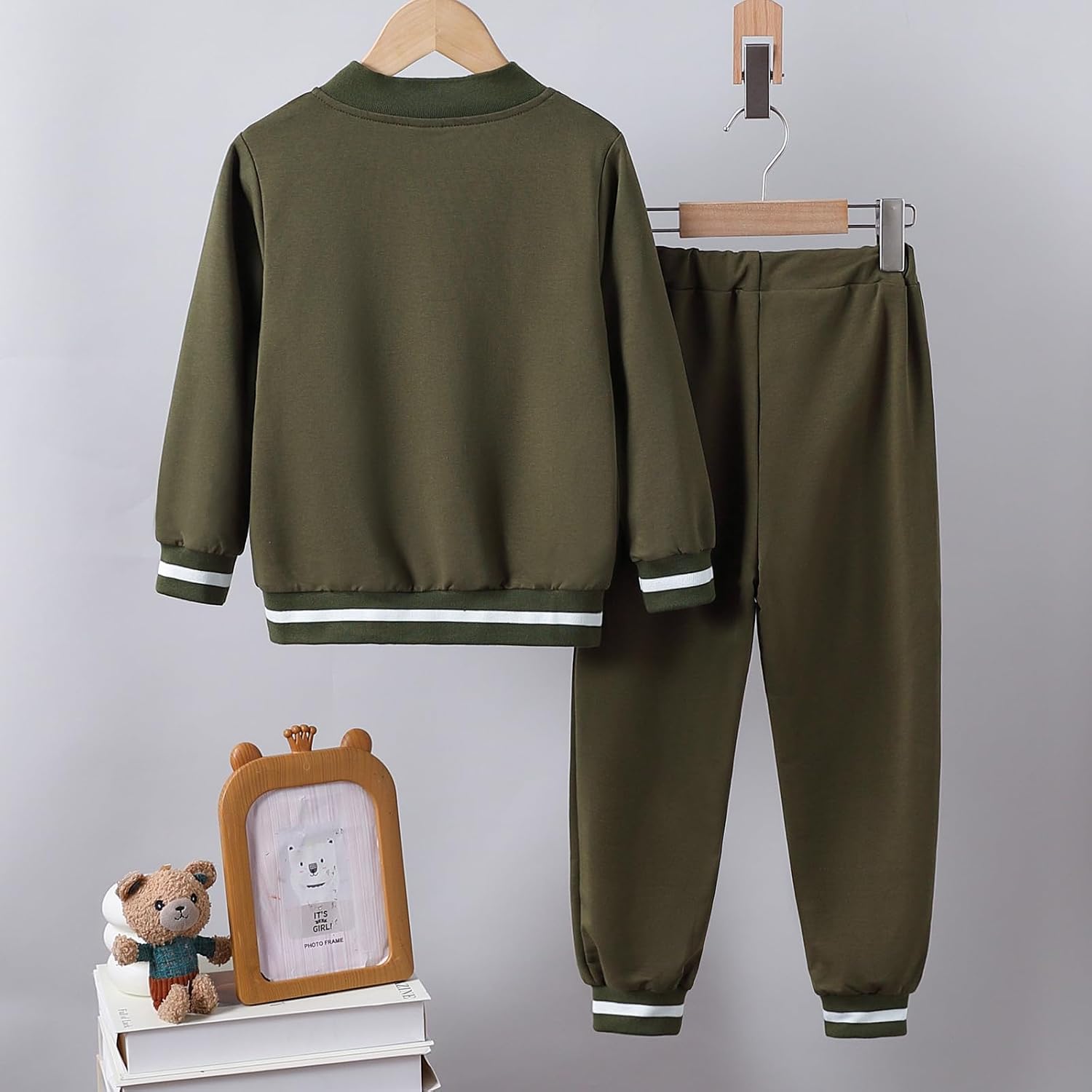 Cakaner Boys Color Block Button Down Shirt and Jogger Pants Button Up Sweatsuits Sets (Size: 5-12T)