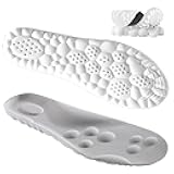 Cloud Insoles for Men Women - Memory Foam Inserts- Orthopedic Plantar Fasciitis Insert- Sports Shoe Insoles - 4D Cloud Insole(Gray, Men: US 8-12.5)