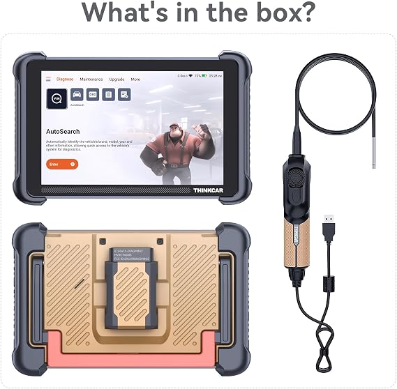 THINKSCAN 689BT Bidirectional OBD2 Scanner with Endoscope Camera,3000+ Active Tests,All System, 34 Services,FCA Autoauth, CANFD and DoIP,Lifetime Free Update