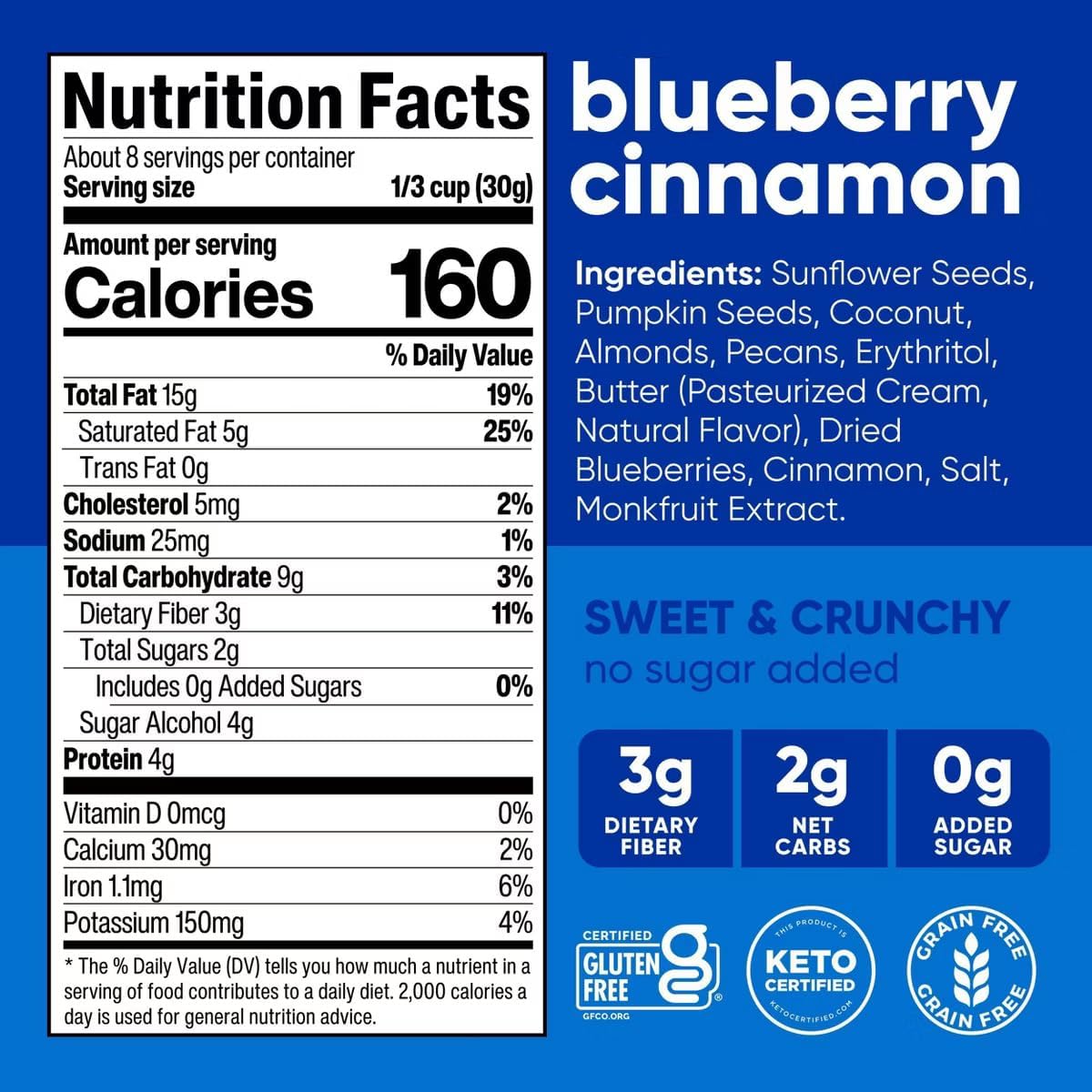 Keto Nut & Seed Granola - Cinnamon Nut view 3