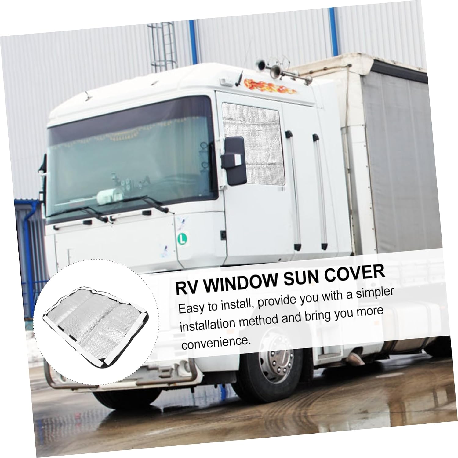 2pcs Rv Door Window Shade Cover Blackout Privacy for Campers Easy Install Sunshade for Rv and Trailer