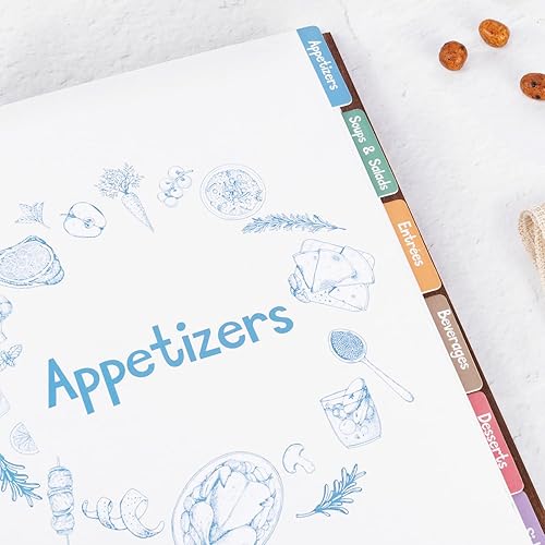 Miniatura 9 de Creawoo Libro de recetas de madera para escribir en tus propias recetas, carpeta de recetas en blanco personalizada, libro de cocina, recetas