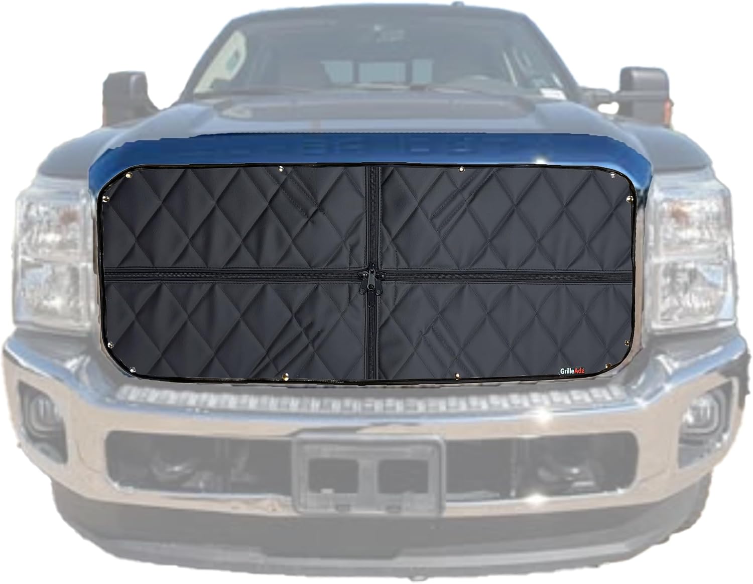 Fits Ford F Series Super Duty 2011-2016 Premium Quilted Winter Front Grille Covers (902-18) (Extreme Cold YKK Zipper Upgrade)