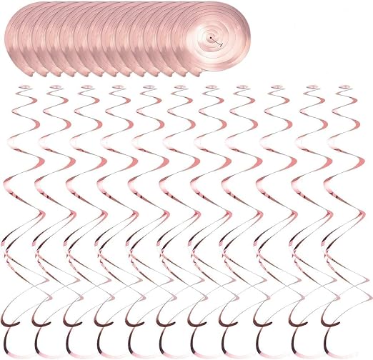 DBAILY 60-teilige Spiral-Deko – 10 Farben, Je 90cm Lang | Hängende Wirbel Für Hochzeit, Geburtstag, Party & Karneval