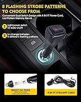 Vista 5 de LUMENIX 60 luces LED estroboscópicas para carretilla elevadora para camiones magnéticos/montaje de tornillo, remolque, vehículos de construcción