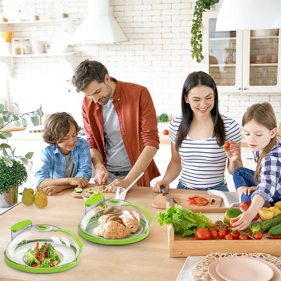 Microwave Cover for Food, 2026 Upgraded Microwave Splatter Cover with Water Steamer, 2 in 1 microwave cover steamer with Integrated Handle, Safe Clear Plate Guard Lid, Prevent Food from Drying (2pcs)