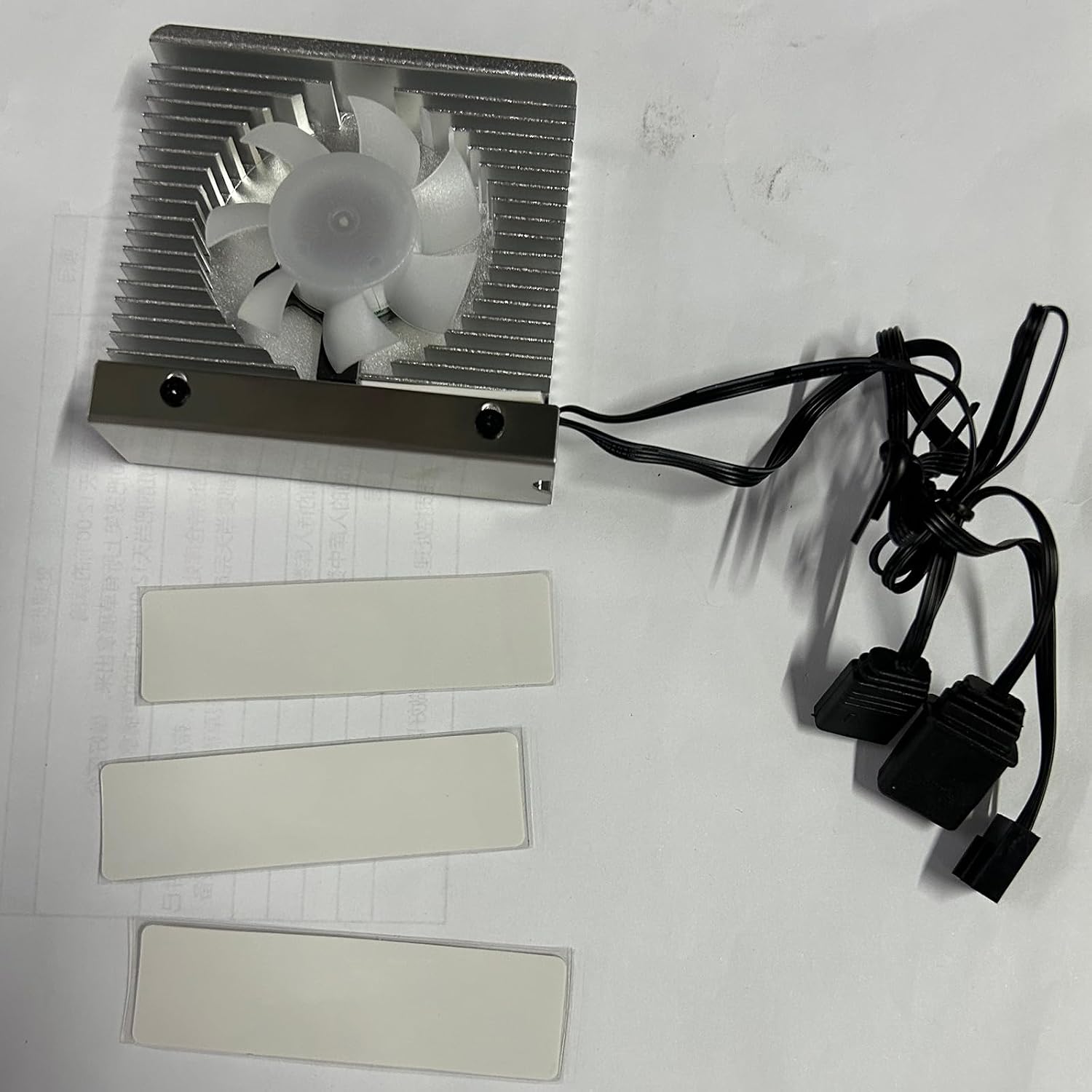 Aluminum SSD Heatsink NVME M.2 2280 Drive Radiator Passive Heat Dissipation ARGB 12V 4 Pin Radiator Argb Ssd Heatsink, Black