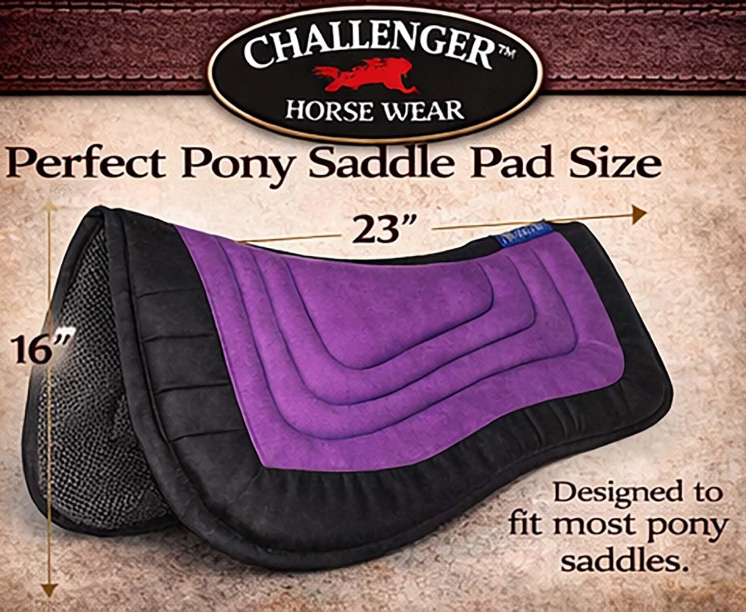 CHALLENGER Horse Western 23"x16" Contoured Neoprene Shock Absorbing Saddle Pad 39TS23