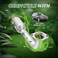 Vista 6 de Kit convertidor catalítico delantero de alto caudal, ajuste directo Honda CRV CR-V 2007 2008 2009 2.4L reemplazar 53782 (compatible con EPA)