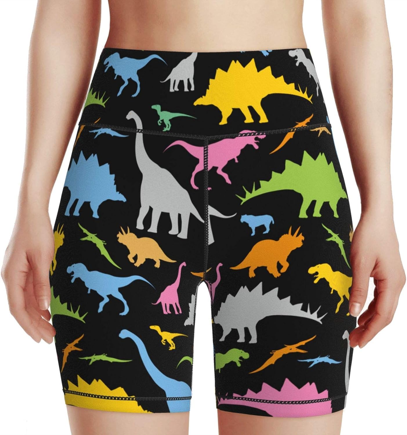 Yaateeh Women's High Waist Bike Shorts for Workout Sports Athletic Running Hiking Biker Yoga Gym