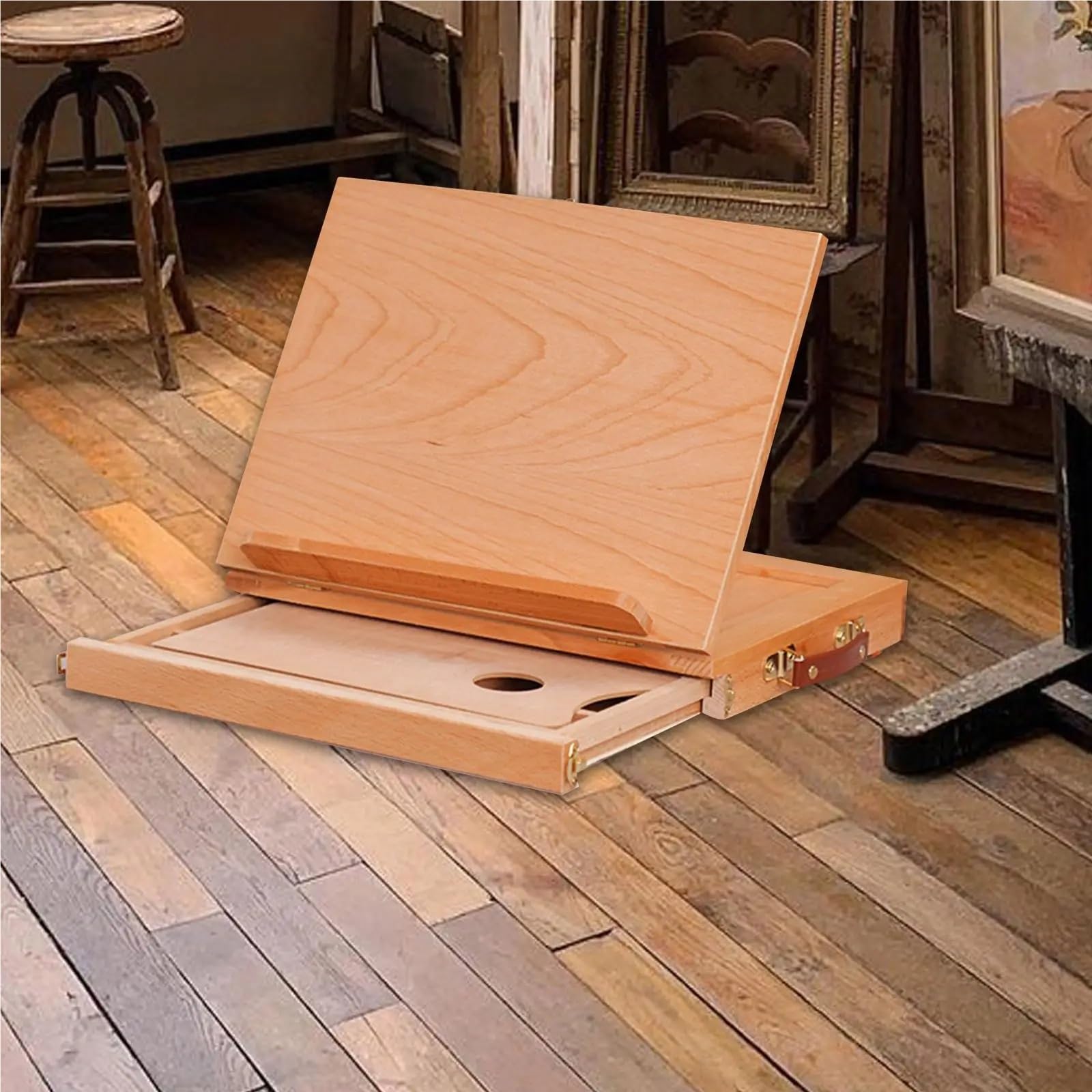 Boîte à croquis en bois avec tiroir pour Débutants Artistes