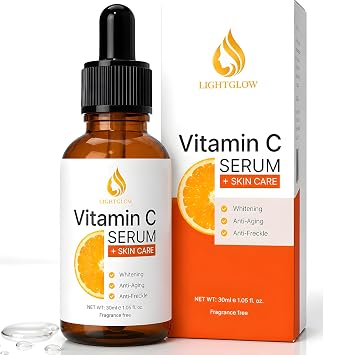 Vitamin C Serum for Face - Anti Aging Face Serum with Hyaluronic Acid - Vitamin E - for Improving Appearance of Dark Spots, Fine Lines & Wrinkles Formula for dry sensitive skin, 1 fl oz