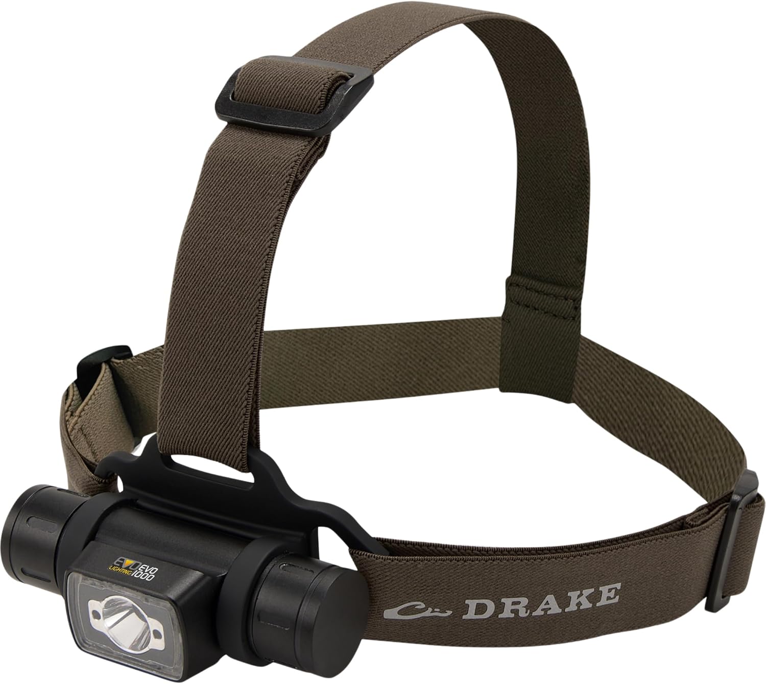 Drake Waterfowl EVO1000 Lumen Headlamp – Rugged Aluminum Body, Rechargeable Power Supply, IP67 Waterproof Light with Adjustable Beam and Lock Mode