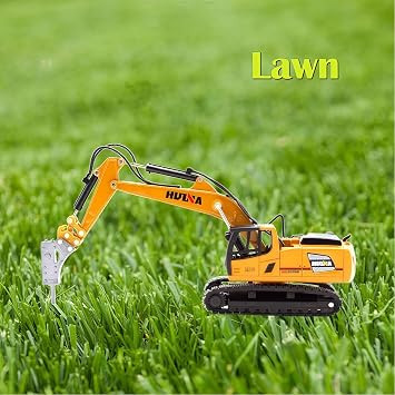 Large Drill Excavator Construction Vehicle Toys Heavy Duty Alloy Hydraulic Hammer Truck, 1:60 Scale Diecast Site Drill Digger Toy Truck for Kids 8,9,10,11,12 Year Old and up
