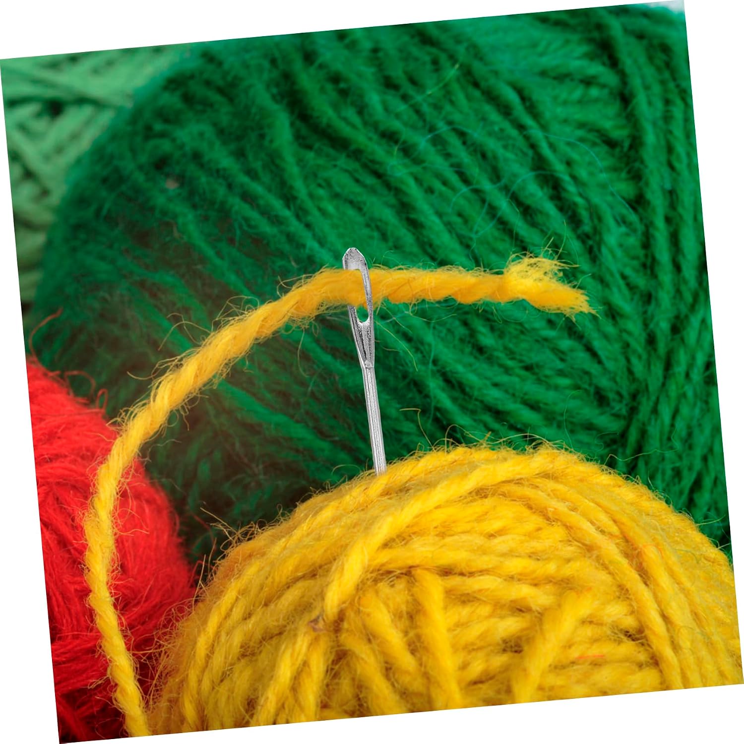 NUOBESTY 100pcs Large-Eye Darning Needles Portable Sewing Needles for Easy Crocheting for Knitting Sweaters Construction