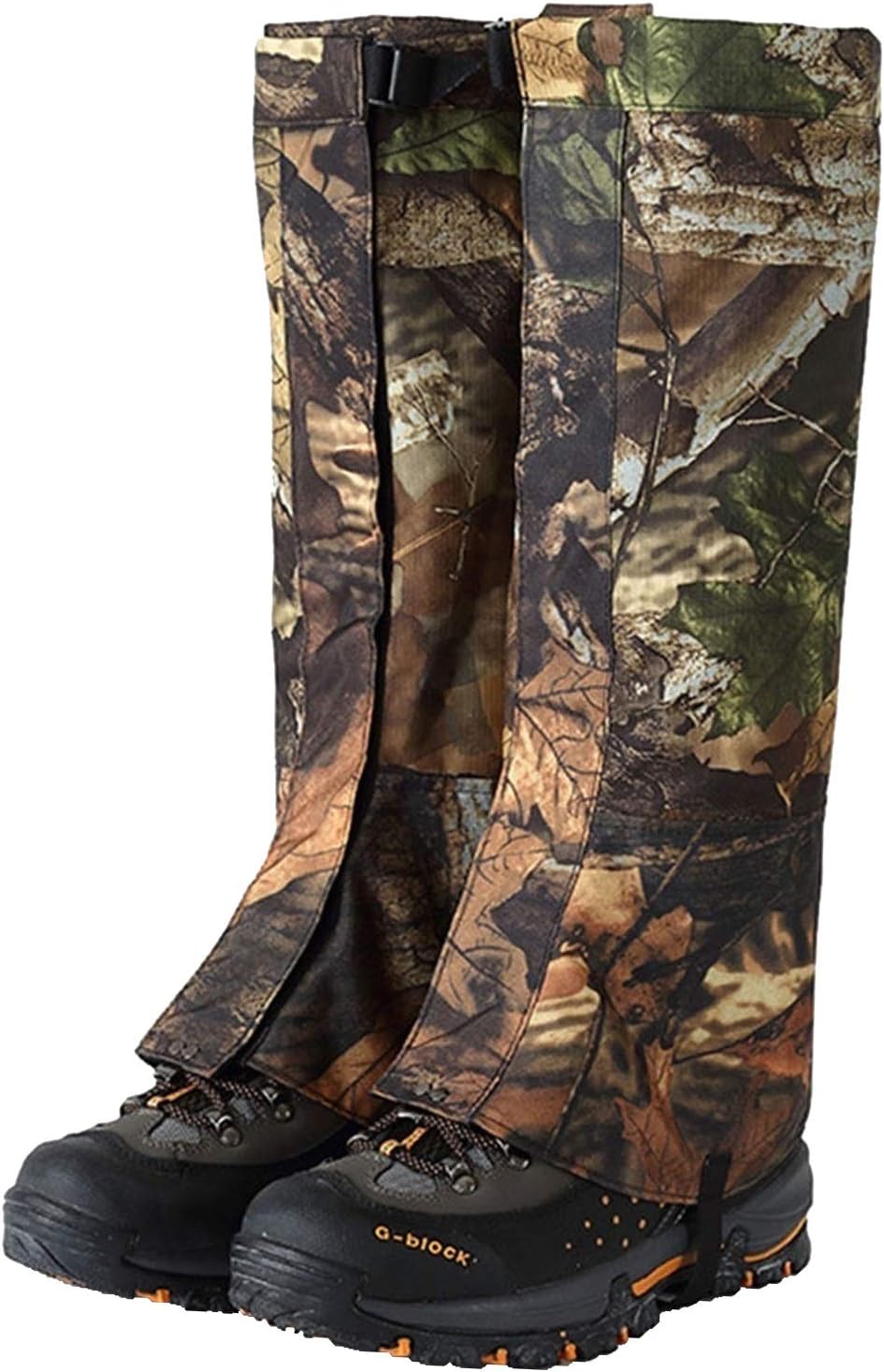 Leg Gaiters Outdoor Hiking Leg Gaiters, Snow Climbing Mudguard Shoe Covers, Waterproof Leggings, Suitable for Mountaineering, Riding, Jungle Hunting (Color : A, Size : XL)
