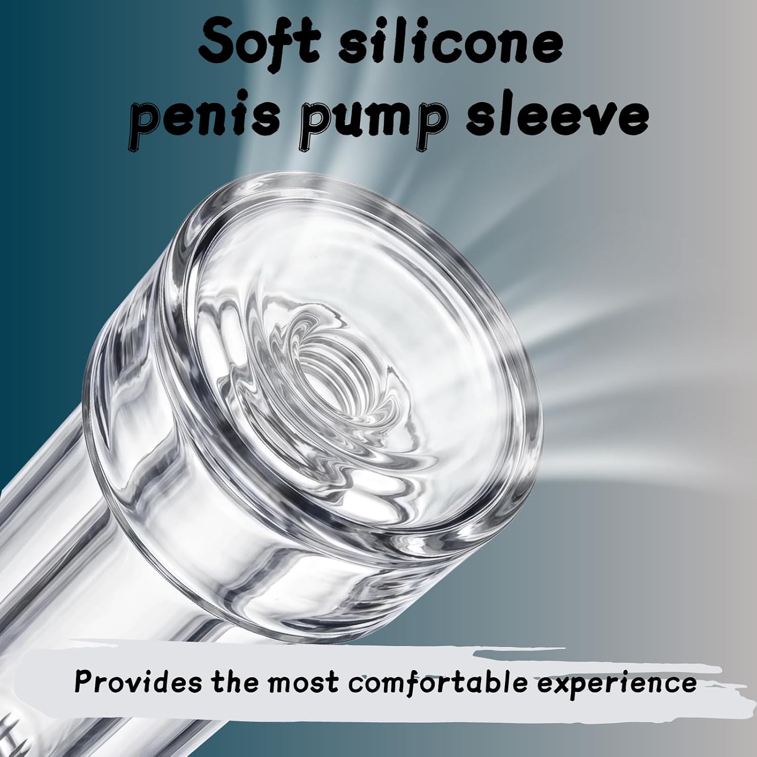 Large Silicone Penis Pump Sleeve for 2.4"-3.5" Cylinder, Penis Pump Sleeves Replacement, Penis Pump Accessories & Penis Pump Parts for Electric Manual Pump, Penis Extender Sleeve