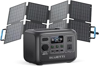 BLUETTI Solar Generator AC2A with 60W Solar Panel Included (Ships Separately), 204Wh LFP Battery Backup, w/ 2 300W (600W Power Lifting) AC Outlets, 0-80% in 40 Min, Portable Power Station for Camping
